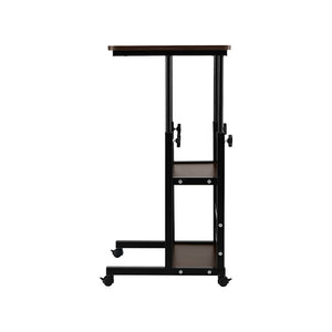 Laptop Desk 60cm | Height Adjustable Mobile Computer Workstation | White Finish