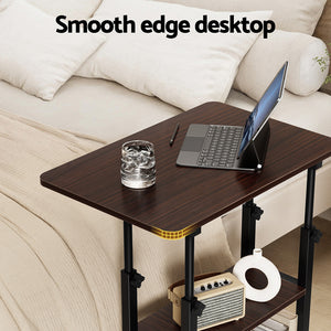 Laptop Desk 60cm | Height Adjustable Mobile Computer Workstation | White Finish