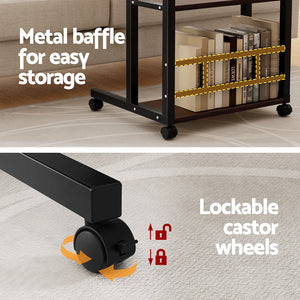 Laptop Desk 60cm | Height Adjustable Mobile Computer Workstation | White Finish