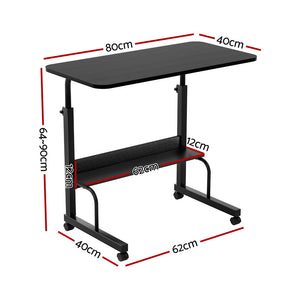 Laptop Desk 80cm | Portable Sit-Stand Adjustable Workstation | Black Finish