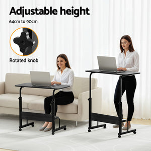 Laptop Desk 80cm | Portable Sit-Stand Adjustable Workstation | Black Finish