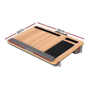 Lap Desk 55cm | Portable Laptop Table with Wrist Rest, Phone Slot & Mouse Pad
