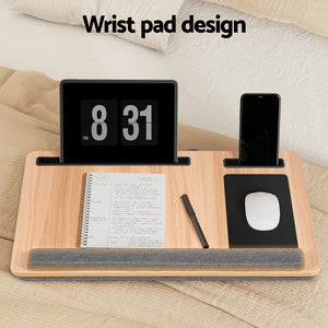 Lap Desk 55cm | Portable Laptop Table with Wrist Rest, Phone Slot & Mouse Pad
