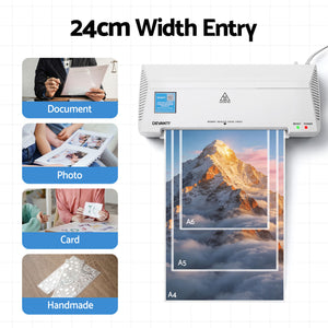 A4 Laminator Machine | Hot & Cold | Anti-Jam | Office & Home Use | White