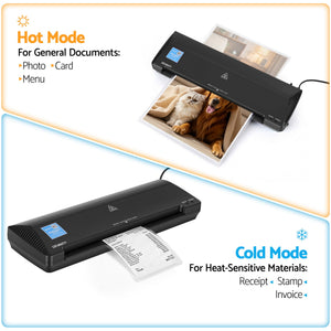 A3 Laminator Machine | Hot & Cold | Anti-Jam | Office & Home Use | Black