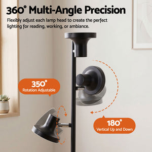 LED Tree Floor Lamp | 36W Dimmable Standing Light with Remote