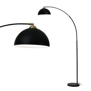 Arched Floor Lamp | Modern | Marble Base | Black