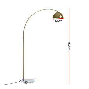 Arched Floor Lamp | Gold Brass | Heavy Duty Marble Base | Modern