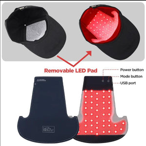 LED Hair Growth & Scalp Therapy Cap | 660nm Red & 470nm Blue Light | 48 High-Output LEDs | USB Rechargeable