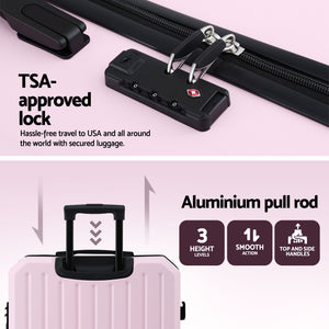Hardshell Suitcase | 28" | Lightweight Trolley | TSA Lock | Pink