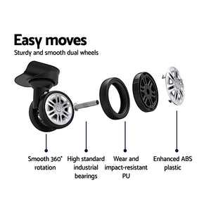 Wanderlite Luggage Set | 3pc | 20" 24" 28" | Suitcase | Hardcase Trolley | Travel | Blue