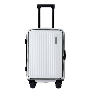 Cabin Luggage | 20" | Front Pocket | Dual TSA Lock | White