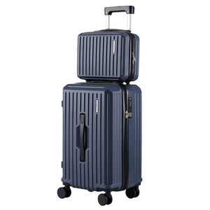 2pc Trunk Suitcase Set | 12" + 20" | TSA Lock | Navy