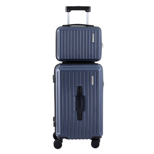 2pc Trunk Suitcase Set | 12" + 20" | TSA Lock | Navy