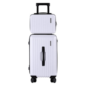 2pc Luggage Suitcase Set | 12in & 20in Carry On | TSA Lock | White