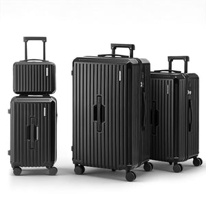4pc Luggage Suitcase Set | Carry On Travel Cases | TSA Lock | Black