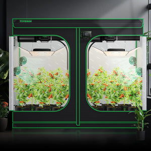 Large Indoor Grow Tent | 122cm x 244cm x 203cm | 600D Oxford | Lightproof Mylar Lined