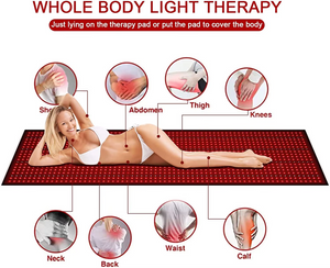 Large Red Light Therapy Mat | 1260 High-Density LEDs | 660nm & 850nm Spectrum | Full Body Recovery Pad | 160cm x 70cm