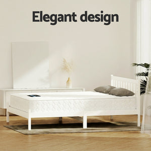 Giselle Double Mattress with Artiss Wooden Bed Frame Natural Pine Timber Base