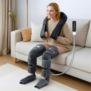 Electric Leg & Foot Massager | Air Compression Wrap | Shiatsu Neck | Heat