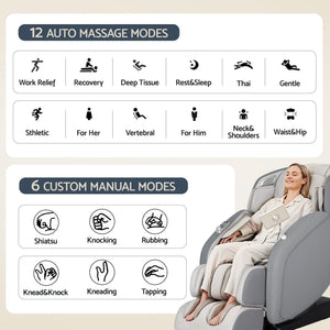 Livemor | 4D Massage Chair | Electric Recliner | Home Massager | Gary