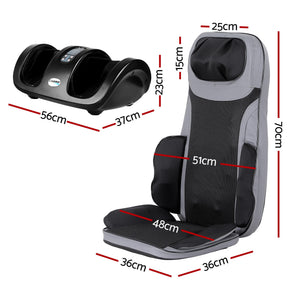 Full Back Massage Seat Cushion | Heating | Kneading Foot Massager