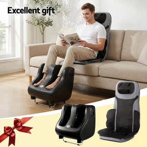 Full Back Massage Seat Cushion | Heating | 360° Foot Massagers