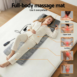 Massage Mat | 10-Node Vibration | Heating | Full Body Cushion