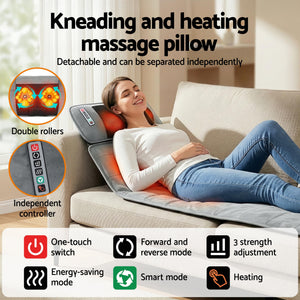 Massage Mat | 10-Node Vibration | Heating | Full Body Cushion