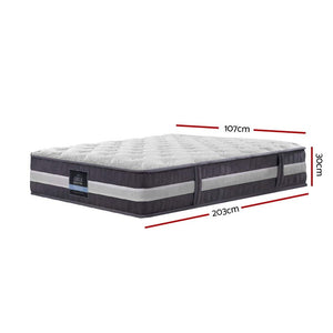 King Single Mattress | 7 Zone Pocket Spring | Medium Firm Foam 30cm | Bed Size
