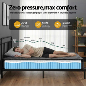 Queen Mattress 25cm | Pocket Spring | Latex Euro Top | Medium Firm