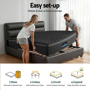 34cm Mattress | 5-Zone Pocket Spring | Egg Crate Memory Foam | King