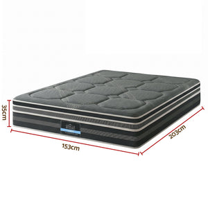Giselle Mattress 35cm Hybrid Pocket Spring Euro Top Queen