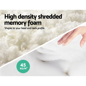 Bedding | Memory Foam Pillow | 19cm Thick | Twin Pack