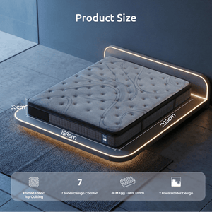 Extra Firm Pocket Spring Mattress | Queen | 33cm 7-Zone Support