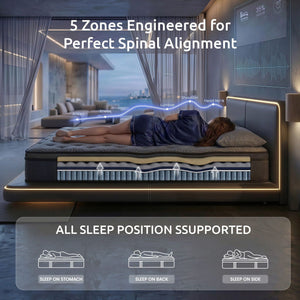 Gel Memory Foam Hybrid Mattress | Double | 34cm 5-Zone Pocket Spring