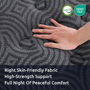 Levitex King Single Mattress 34 cm 5-Zone Pressure Relief Pocket Spring with Reinforced Edge Support & Breathable Gel Memory Foam Hybrid Mattress