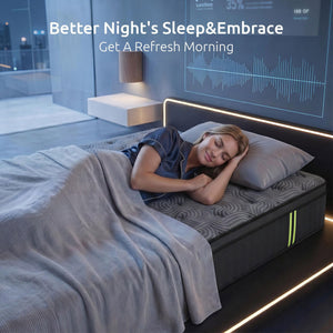 Levitex Single Mattress 34 cm 5-Zone Pressure Relief Pocket Spring with Reinforced Edge Support & Breathable Gel Memory Foam Hybrid Mattress