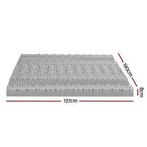 Graphite Memory Foam Topper | 8cm | 7-Zone Support | Double