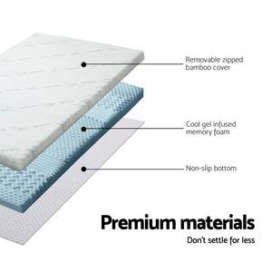 Giselle | Memory Foam Mattress Topper | 7-Zone | 8cm | King Single