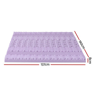 7-Zone Memory Foam Topper | 8cm | Lavender Infused | Bamboo Cover | Double