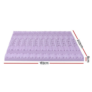 Lavender 7-Zone Foam Topper | 8cm | Bamboo Cover | King