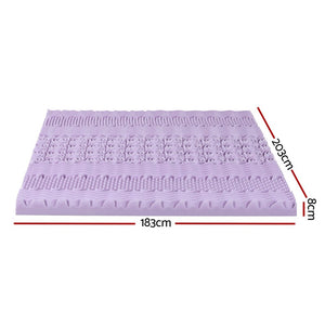 Lavender 7-Zone Foam Topper | 8cm | Bamboo Cover | King