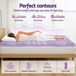 Lavender Memory Foam Topper | 8cm | 7-Zone Support | Single