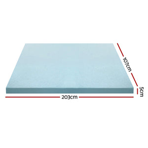 Bedding Mattress Topper | Cool Gel Memory Foam | 5 cm King Single