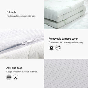 Bedding Mattress Topper | Cool Gel Memory Foam | 5 cm King Single