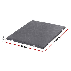 Memory Foam Topper | 8cm | Gel Dual Layer | Bamboo Cover | Double