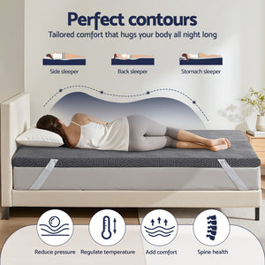 Gel Memory Foam Topper | 8cm | Dual Layer Bamboo Cover | King