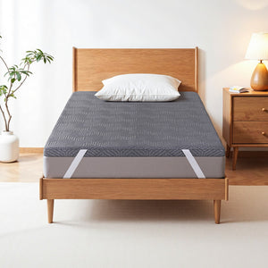 Memory Foam Topper | 8cm | Gel Dual Layer | Bamboo Cover | Single