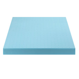 Memory Foam Mattress Topper 12cm | Cool Gel Bamboo Cover | Double Size | Ventilated Foam Design